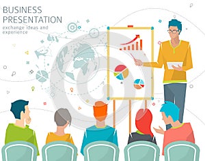 Concept of business presentation