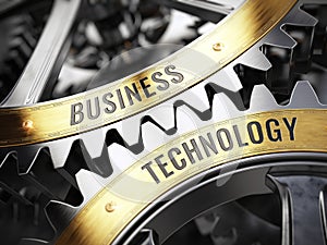 Concept Business Technology on gearwheels