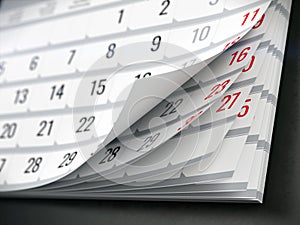 Concept of calendar, reminder, organizing