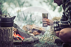 The concept of camping the guy on the nature of the fire