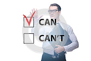 Concept of can and cant