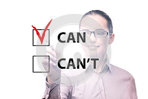 Concept of can and cant