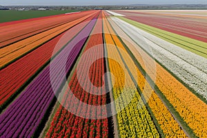 This concept captures the vibrant and picturesque beauty of crop fields when viewed from above.