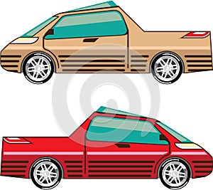 Concept car vector Self driving vehicle