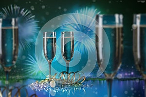 Concept of celebrating New Year`s Eve