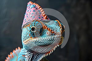 Concept Chameleon, Celebration, Party Hat, Fun, Photoshoot Chameleon Celebrates Party Hat Edition