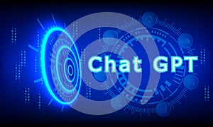concept Chat GPT of digital new technology vector illustration