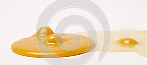 Cheese melt spread on white backdrop Isolated