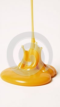 Cheese melt spread on white backdrop Isolated