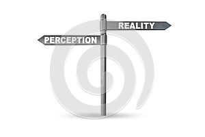 Concept of choosing perception or reality