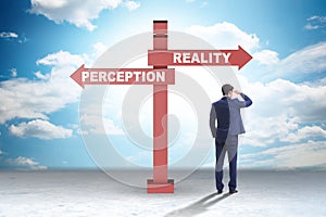 Concept of choosing perception or reality