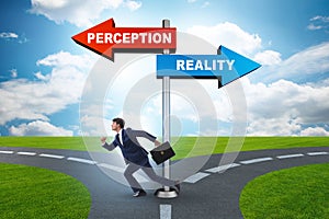 Concept of choosing perception or reality