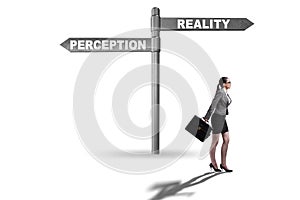 Concept of choosing perception or reality