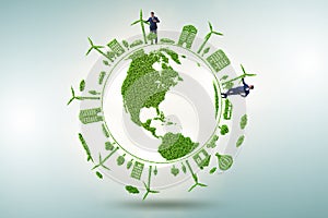 Concept of clean energy and environmental protection