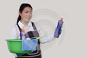 Concept, Cleaning time for hygiene. Housekeeping.