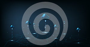 Concept of Cloud computing technology on the data network