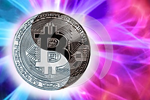 The concept coin bitcoin yin-yang