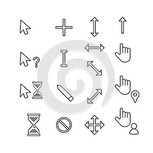 Mouse cursor arrow click pointer