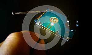 The concept of computer hardware upgrade and technology. Repairing and upgrade SSD