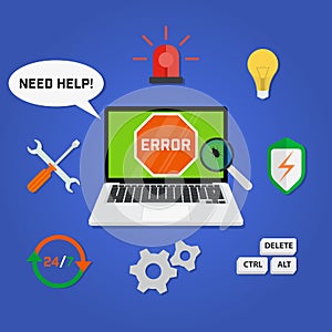 Concept computer technical support service