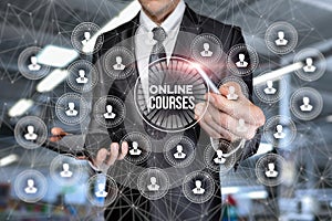 Concept of conducting online courses photo