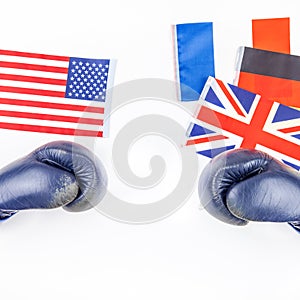 Concept of confrontation between Europe and USA