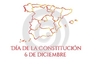 Concept of Constitution Day in Spain or Dia de la Constitucion Espanola in Spanish. Template for background, banner photo