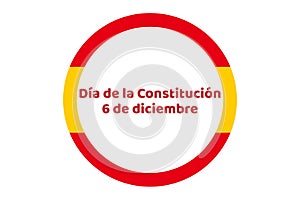 Concept of Constitution Day in Spain or Dia de la Constitucion Espanola in Spanish. Template for background, banner photo