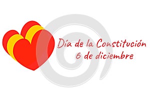 Concept of Constitution Day in Spain or Dia de la Constitucion Espanola in Spanish. Template for background, banner photo