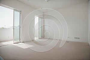 Contemporary Elegance in an Empty Modern Room.AI Generated