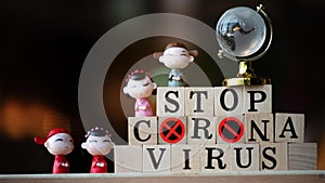 Concept Coronavirus. Prevent or stop the spread of the covic-19 worldwide.