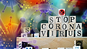 Concept Coronavirus. Prevent or stop the spread of the COVID-19 worldwide