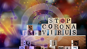 Concept Coronavirus. Prevent or stop the spread of the COVID-19 worldwide