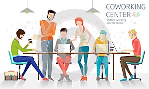 Concept of the coworking center photo