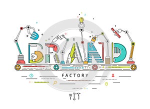 Concept of creating and building brand