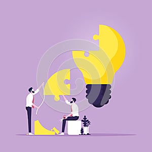 Concept of creating and building idea