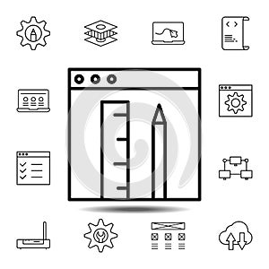 concept, creative icon. Simple thin line, outline vector element of Web Design Development icons set for UI and UX, website or