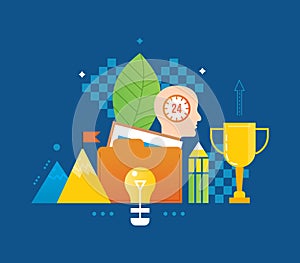 Concept - creativity and creative thinking, ideas, commitment, success leadership.