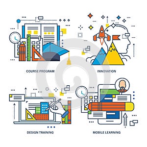 Concept of creativity, vision, knowledge, idea generation