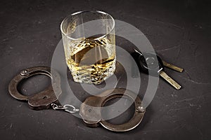 concept of criminal liability for driving while intoxicated. photo