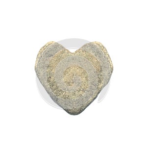 concept of cruel, callous, indifferent person. heart-shaped stone. man with stone heart