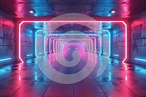Concept Cyber, Minimalist, Neon, Tunnel Vision Cyber Minimalist Neon Tunnel Vision