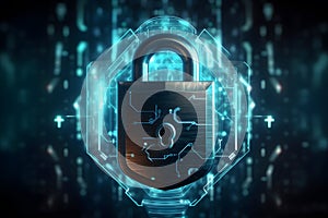 The concept of cyber security to protect confidential information.