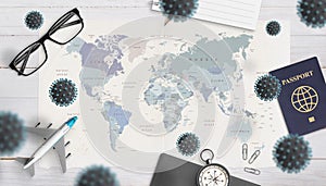 The concept of danger and inability to travel caused by the coronavirus epidemic