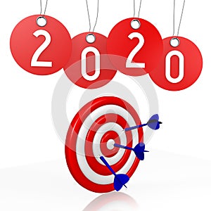 2020 concept - darts - 3D rendering