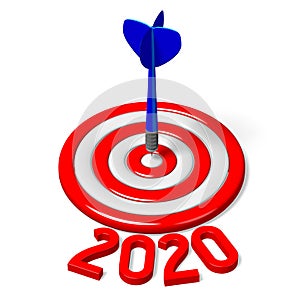 2020 concept - darts - 3D rendering