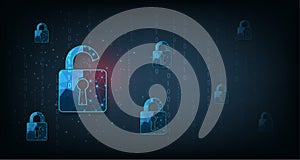 Concept of data attacks security.