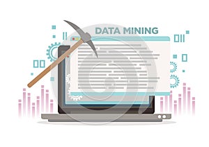 Concept of Data mining, Business, Technology, Internet and digital network