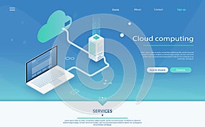 Concept of data network management. Big data flow processing concept, cloud database.