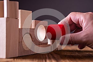 Concept of decision making process, logical thinking. Logical tasks. Conundrum, find the missing piece of the proposed